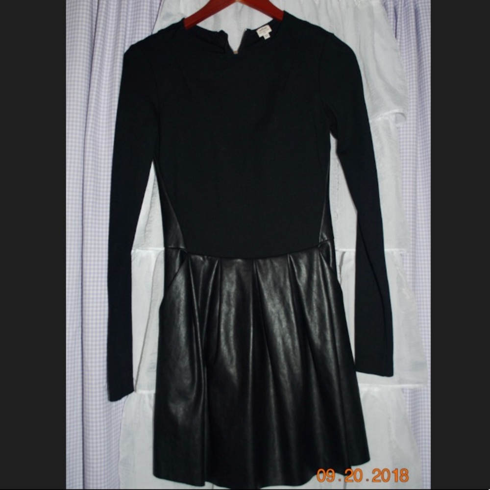 Aritzia black dress with leather skirt 🖤